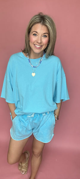 Aqua Blue Dolphin Shorts