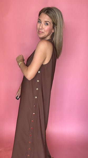Espresso Textured Midi Dress