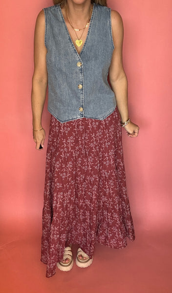 Denim Button-up Vest