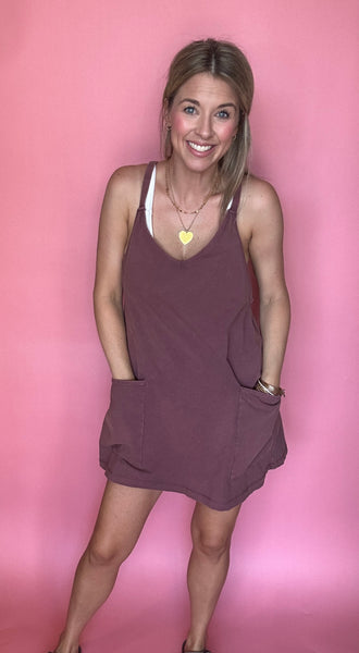 Washed Sporty Romper/Dress