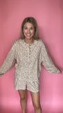 Leopard Print Shorts Set