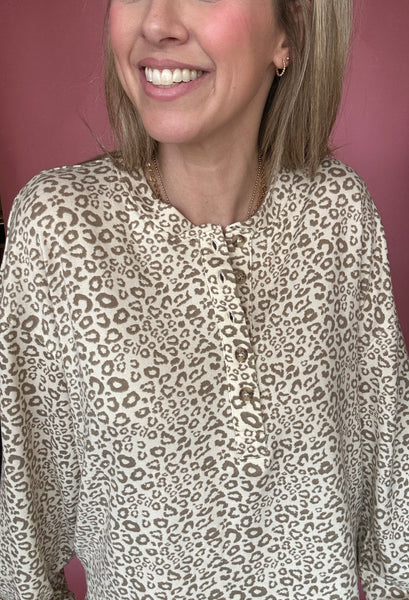 Leopard Print Shorts Set