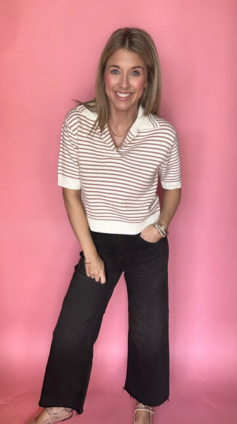 Black Slim Wide Leg Jean