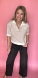 Black Slim Wide Leg Jean