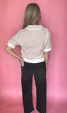 Black Slim Wide Leg Jean