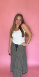 Gingham Patterned Tiered Skirt