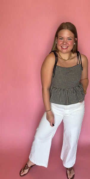 Gingham Patterned Top