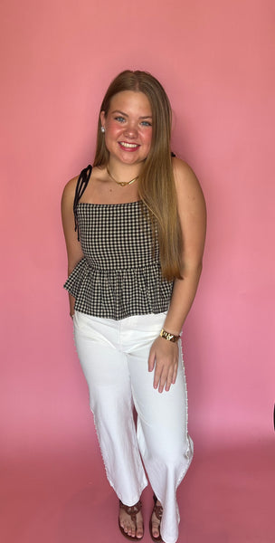 Gingham Patterned Top