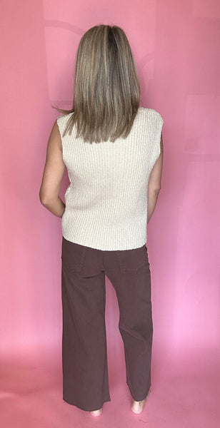 Espresso Slim Wide Leg Jeans
