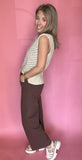 Espresso Slim Wide Leg Jeans