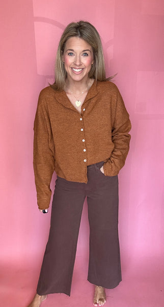 Piper Cardigan - Rust