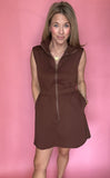 Sleeveless Zip-Up Dress