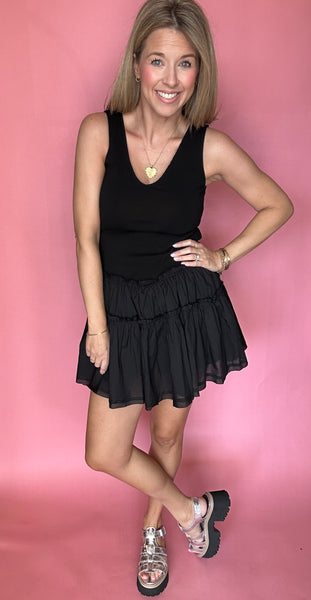 Black Mixed Media Dress