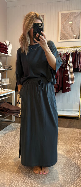 Pima cotton skirt set - Midnight Navy