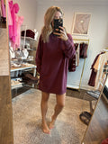 Oversized Mini Dress - Maroon
