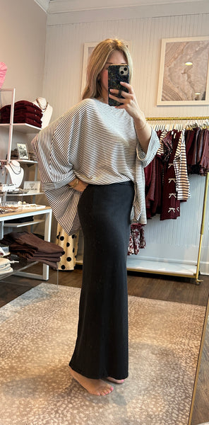 Mid-Rise Mineral Washed Maxi black