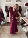 Simple Satin Midi Skirt