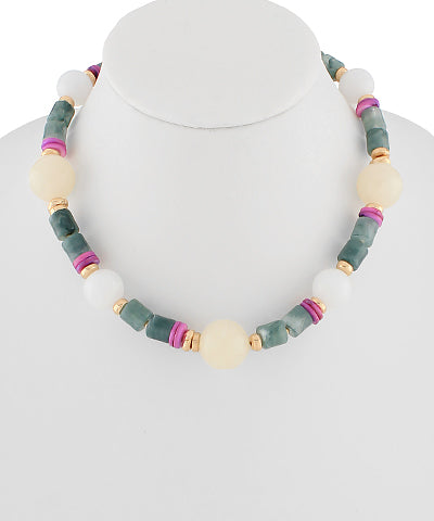 Stone Ball Beaded Necklace *BIRTHDAY FLASH SALE*