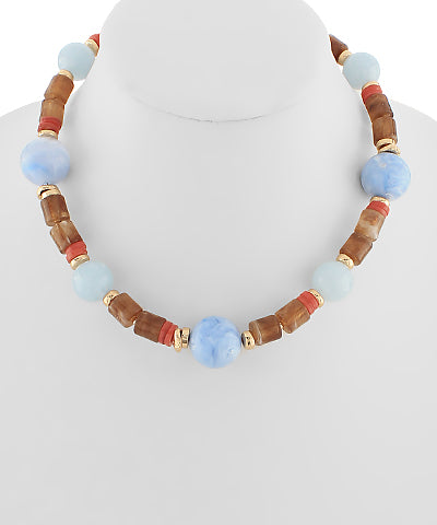 Stone Ball Beaded Necklace *BIRTHDAY FLASH SALE*