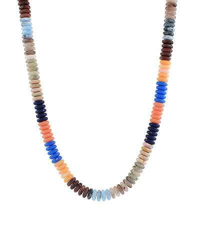 Multicolored Flat Bead Necklace
