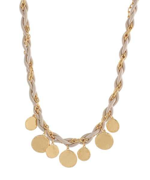 Braided Hammered Charm Necklace *BIRTHDAY FLASH SALE*