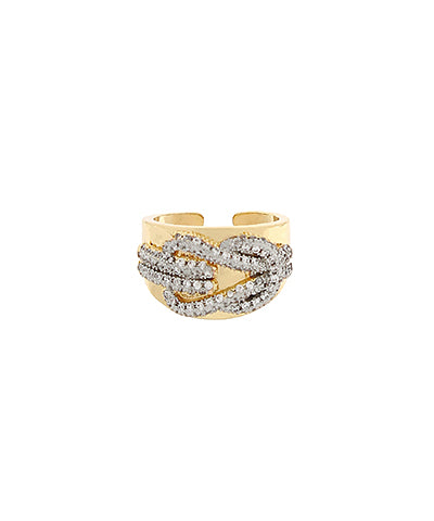 Open Knot Accented Ring