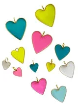 Pink Enamel Heart Charm *FLASH SALE*