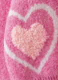 Pink Heart V-Neck Cardigan