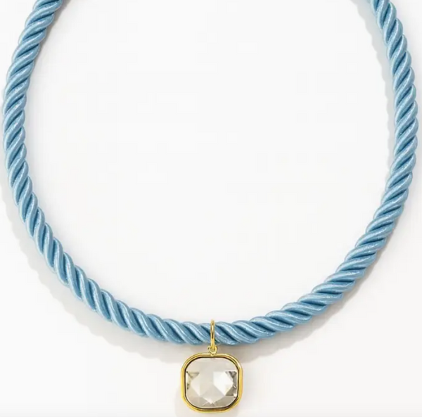 Tailyn Blue Rope Necklace - PREORDER