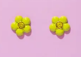 Ansley Green Flower Earrings
