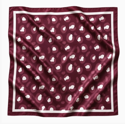 Maroon Leopard Scarf