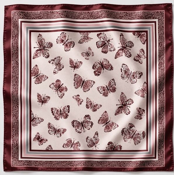 Maroon Butterflies Scarf - Arriving Saturday