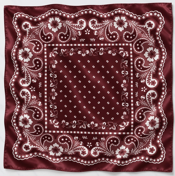 Maroon Bandana Scarf