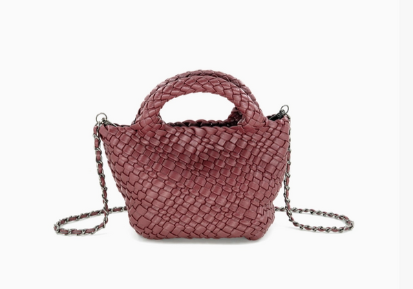 Burgundy Woven Bag *PREORDER*