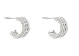 Layered Stud Hoops - Stainless/Waterproof