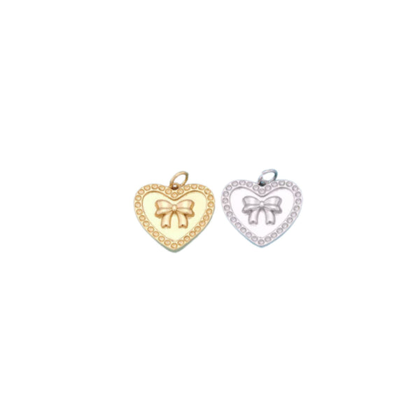 Bow Heart Charm *PRE-ORDER*