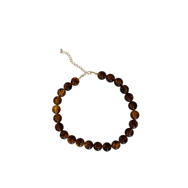 Tortoise Ball Beaded Necklace