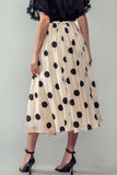 Polka Dotted Midi Skirt