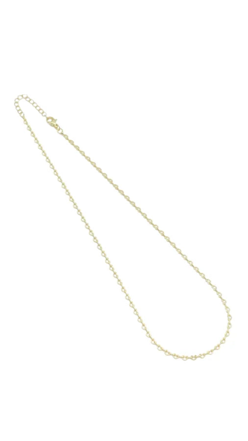 Dainty Sterling Silver Heart Link Chain Choker Necklace– annikabella