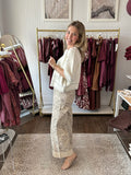 Leopard Print Wide Leg Pant