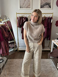 Leopard Print Wide Leg Pant