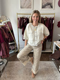 Leopard Print Wide Leg Pant